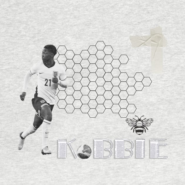 Kobbie Mainoo Minimalist Manchester Homegrown Bee Soccer by BideniGuess